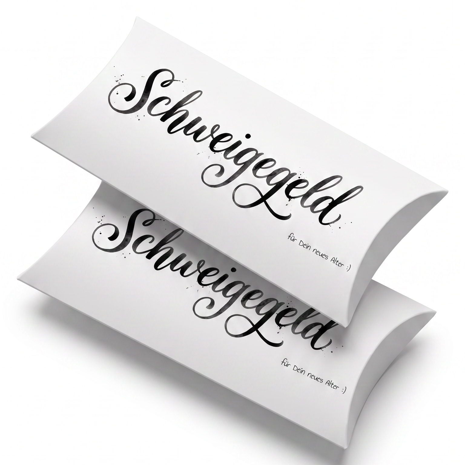 Lustige Geldgeschenkverpackung – Schweigegeld | Kalligraphie